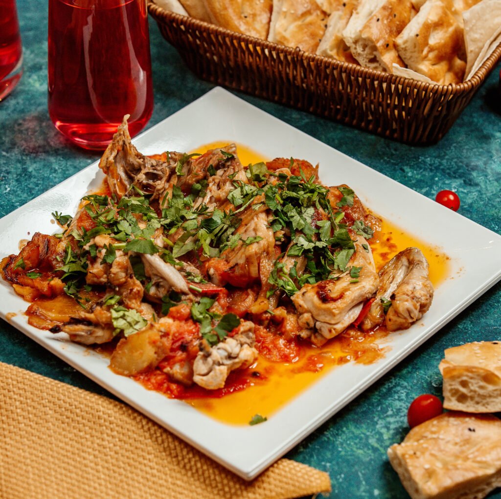 Saute de legume &viande sauce